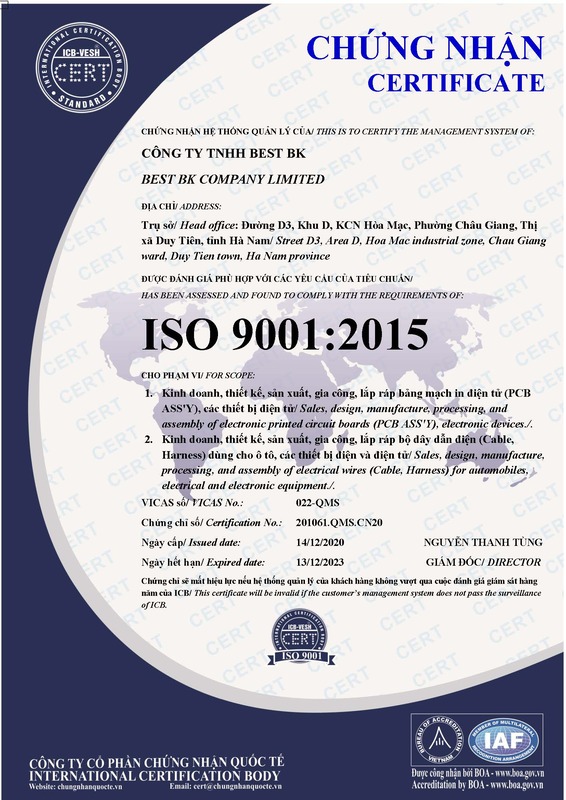 Chứng nhận ISO 9001:2015