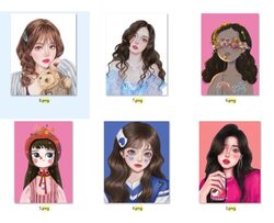 Mẫu in hình cô gái