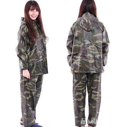 Áo mưa bộ họa tiết vằn