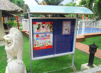 Bảng ghim nhôm hợp kim di động có mái che