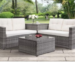 Bàn ghế nhựa giả mây