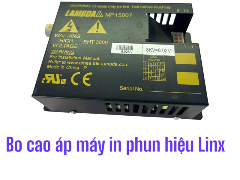 Bo cao áp máy in phun hiệu Linx