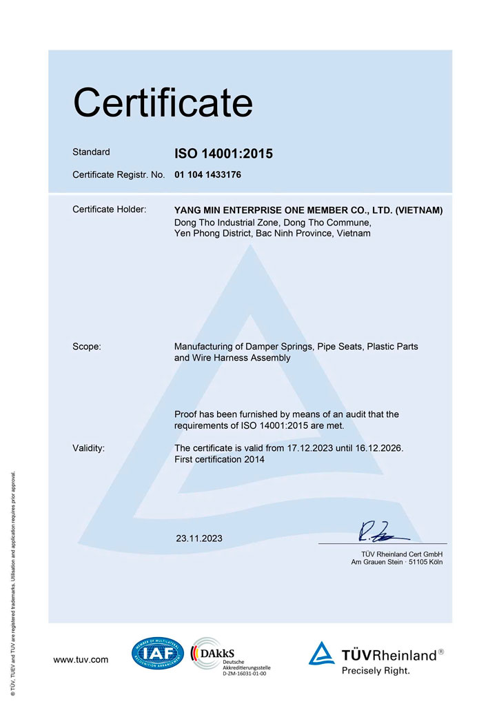 Chứng nhận ISO 14001:2015