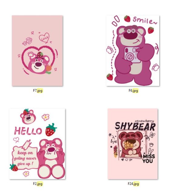 Mẫu in hình gấu