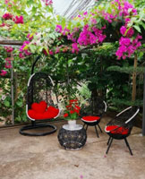 Bàn ghế nhựa giả mây