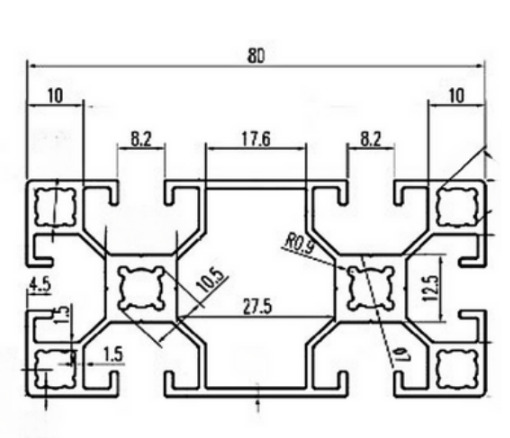 Nhôm định hình 40x80G