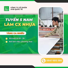 Tuyển nam làm cx nhựa